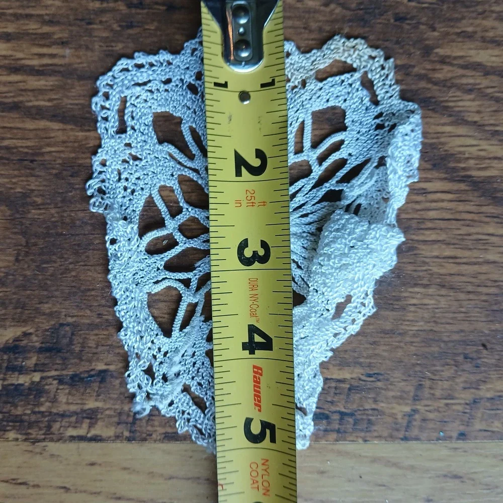 Lot 5 Vtg Crochet Lace Doilies Handmade Mixed Ivory/White Ephemera Crafts READ